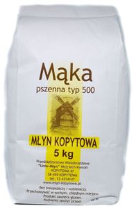 Mąka pszenna typ 500 5 kg - Naturalna, Bez Polepszaczy, Prosto z Młyna Kopytowa