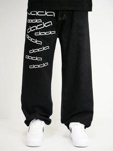 DADA Baggy Denim Jeans mit Dada Logo Stickerei Größe: 30W / 32L