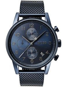 Hugo Boss 1513538 Navtr Chronograph Pánské hodinky z nerezové oceli Datum Blue