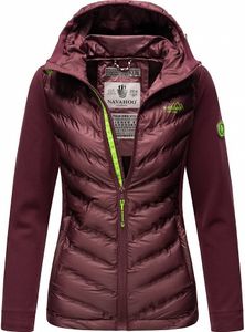 Navahoo Damen Jacke Frühlings Outdoor Übergangs Stepp Windbreaker Nimm Mich Mit  Aubergine Gr. 36 - S