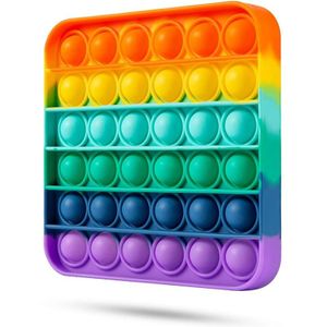 Fidget Toy Zappelspielzeug Quadrat Regenbogenfarben