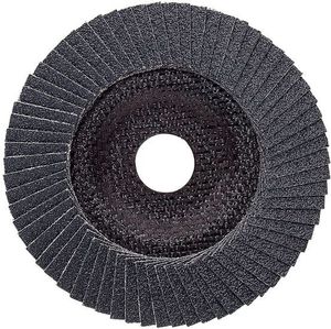 Bosch Fächerschleifscheibe X571, Best for Metal, gewinkelt, 115 x 22,23 mm, 80, Glas 10 Stk
