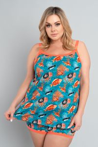 Dámske pyžamo Oceania - na ramienkach Mořská zeleň XL