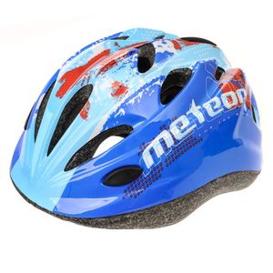 Kask ochronny Meteor, kask dziecięcy, kask rowerowy, rolki, kask HB6-5 dziecięcy kask rowerowy, rozmiar M 52-56 cm Map niebieski