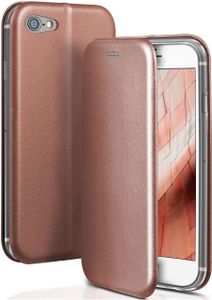 ONEFLOW® Hülle kompatibel mit iPhone 7 / iPhone 8 - Klapphülle ultra dünn Kartenfach, Rosegold