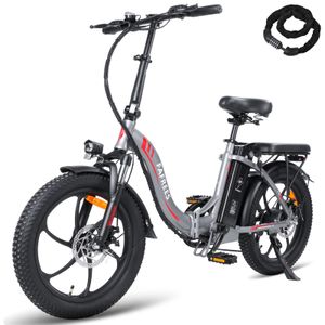 E Bike 36V 16Ah elektrické kolo skládací kolo tlusté pneumatiky 20 palců Fafrees F20 pro dospělé skládací kolo skládací kolo šedé