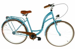 Davi Lila-M dámsky bicykel, 160-185 cm vysoký, 28", Modrá/hnedá