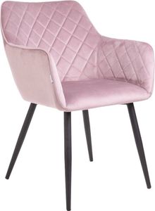 HOMLA SHELTON Veloursstuhl rosa 56x60x84cm