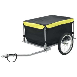 vidaXL Príves na bicykel čierno-žltý 65 kg