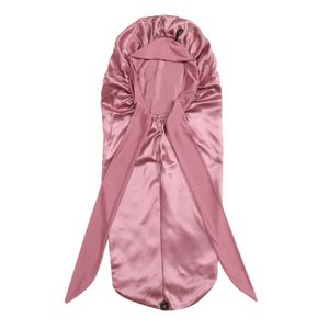 INF Satin Schlafhaube mit Schleife, weiche Schlafmütze für Damen Roségold