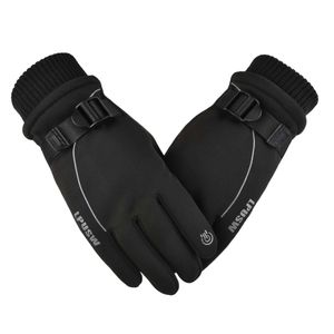 Handschuhe Winter Thermo Fahrradhandschuhe Touchscreen Wasserdicht Warm Unisex Schwarz XL