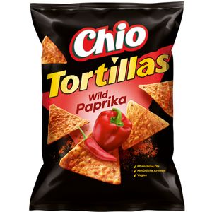 Chio Tortillas Wild Paprika vegetarisch vegan Chipstüte 110g
