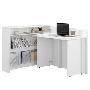 Lenart Schreibtisch WORK CONCEPT Ausklappbar Platzsparend für begrenzten Raum B115 x H93 x 27cm Weiß
