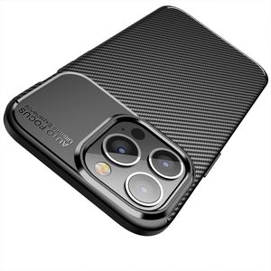 iPhone 13 Pro Max Hülle AVANA Schutzhülle Silikon Slim Case Schwarz Carbon Optik