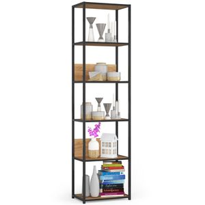 Bücherregal AKORD Loft-Regal Schwarz Eiche Craft B50 x H192 x T32 cm