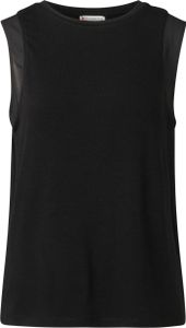 LTD QR jersey top w.chiffon sh 10001 Black Größe 44