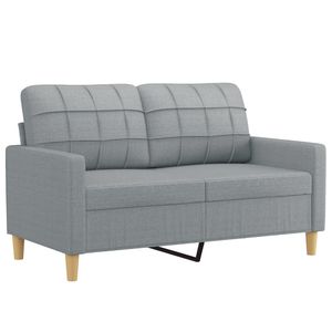 vidaXL 2-Sitzer-Sofa Hellgrau 120 cm Stoff