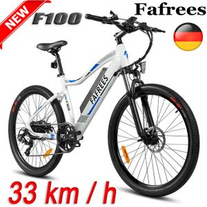 FAFREES 26Zoll Elektrisches Fahrrad Electric Bike E-MTB Mountainbike Elektrofahrrad  E-Faltrad Citybike LED 33KM/H Weiß