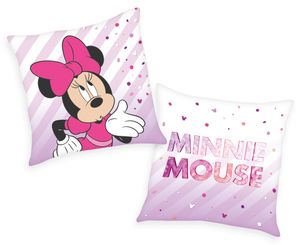 Disney Minnie Mouse Kissen Dekokissen 40x40cm, rosa, gefüllt