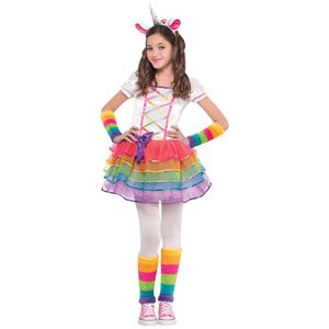 einhorn Kostüm Mädchen Regenbogen Größe 104