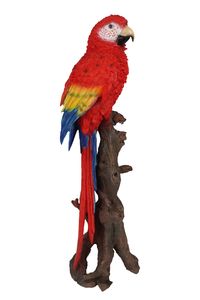 Gartenfigur Ara Papagei 66cm Tierfigur lebensecht Gartendekoration Skulptur Figur wie echt