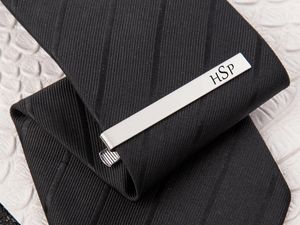 Personalisierte Krawattenklammern für Trauzeugen, Krawattenklammer aus Edelstahl, Geschenk für Freund, Hochzeitsaccessoires, Geschenk