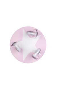 Waldi Deckenleuchte rosa mit Stern weiß 3-flg., 65927.0