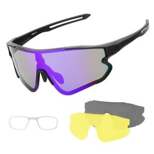 Sportbrille Polarisierte Sonnenbrille Fahrradbrille für Herren und Damen mit UV400 Schutz Radbrille für Outdooraktivitäten wie Radfahren Laufen Klettern Autofahren Angeln Golf(Stil 3)