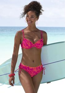 VENICE BEACH Bügel-Bikini C orange-pink bedruckt 40/C