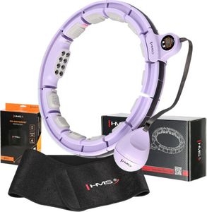 Sada masážní hula hoop HMS HHM13 se závažím, magnety a počítadlem a zeštíhlujícího pásu BR163 fialová Sada masážní hula hoop HMS HHM13 se závažím, magnety a počítadlem a zeštíhlujícího pásu BR163 fialová