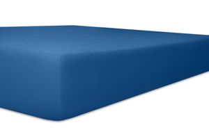 Kneer - Stretch-Betttuch - * Qualität 50 *  Fein-Jersey - Farbe:  40 Kobalt - Größe: 90/190 - 100/200 cm