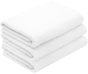 Duschtücher 3er Set, weiß, 70x140 cm, 100% Baumwolle