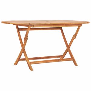 Holztisch Balkon Tisch Gartentisch Klapptisch 160×80×75 cm Teak Massivholz