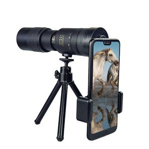 Monokular Teleskop, 4K 10-300X40mm HD Fernrohr Handy mit Halterung & Stativ, für Klettern Vogelbeobachtung Jagd Konzert Fußballspiel Reisen