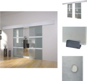 vidaXL Doppelschiebetür Glas -  Haustüren