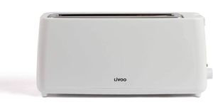 Livoo DOD168W Langschlitz-Toaster Weiß 900 Watt
