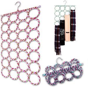 Schalhalter mit Ringen Aufhänger Gürtelhalter Krawattenhalter,klappbarer Schalhalter für Schal,Gürtel ,Krawatte Kleiderbügel