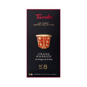 Kávové kapsuly, TURABO, Grand Marnier, 10 kapsúl kompatibilných s Nespresso, 54 g