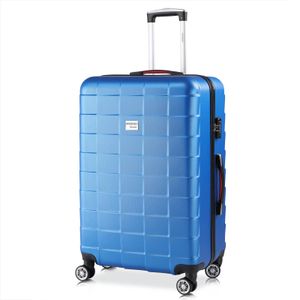 Monzana® Trolley Koffer | 42-116L Volumen | TSA Schloss | |Reisekoffer Hartschalenkoffer M L XL Rollen Case, Größe/Farbe:XL - BLau