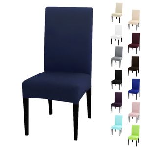 Stuhlhusse Stretch Dunkelblau elastischer Universal Stuhlüberzug Esszimmer Stuhlbezug Dehnbar, 1 Stück,