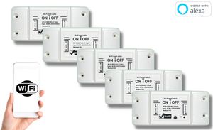 5 STÜCKE | Wifi WLAN Switch Smart Schalter für Alexa APP-Steuerung 2200W