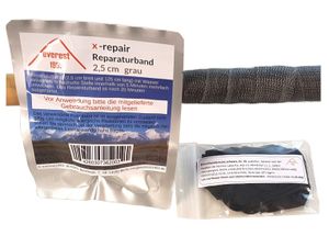 x-repair Reparaturband GRAU selbstaushärtend wasserdicht eXtrem fest 125 cm