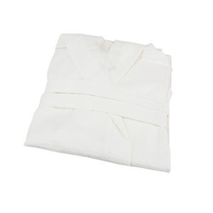 ARTG - Morgenmantel mit Kapuze für Damen RW7282 (S, M) (Weiß)
