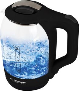 Czajnik Esperanza EKK025K Czarny Kolor Szkło Plastik 1500 W 1,7 L