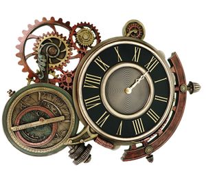 Steampunk Wanduhr Astrolabium - bronziert by Veronese