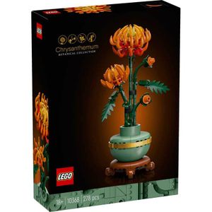 LEGO Icons Chrysantheme, kreatives Bauset für Erwachsene, pflegeleichte Spielzeug-Pflanze zum Verschenken, Blumendeko aus der Botanik Kollektion, entspannende Aktivität 10368