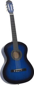 vidaXL Klassikgitarre für Anfänger Blau 4/4 39" Lindenholz