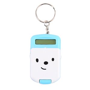 Mini-Rechner Niedlicher Cartoon mit Schlüsselbund 8-Ziffern-Display Tragbarer Taschenrechner für Kinder Schüler Schulmaterial