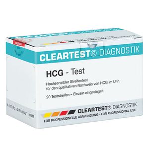 CLEARTEST HCG Schwangerschafts Teststreifen, einzeln 20 Stück