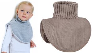 GKA Baby Kinder Strickeinsatz taupe Schal Halswärmer 2-4 Jahre hinten und vorne mit Fleece gefüttert Strick Schal